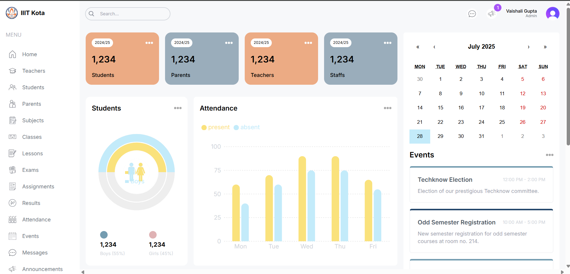 IIIT Kota's Management System